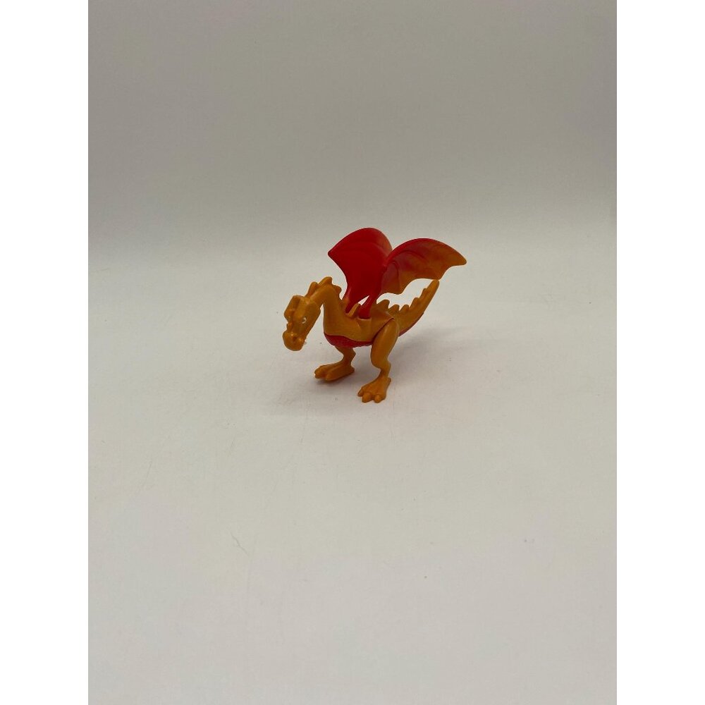 Vintage Playmobil Novelmore Red and Orange Dragon Figurine| Retro Toy Figurine